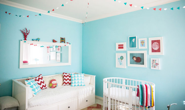 استفاده از رنگ های مکمل در تزیین اتاق نوزاد